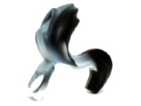 LEGO part Coda Costume Minifigura Folta con Motivo Marmorizzato Bianco 11101pb01