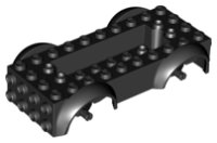 LEGO part Vehicle, Base 5 x 10 x 2 1/2 with Mudguards and 6 x 2 Recessed Center with 3 Holes with (Same Color) Wheels Holders Attached 11650c01