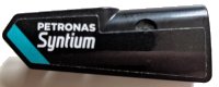 LEGO part Technic, Panel Fairing #22 Very Small Smooth, Side A with White 'PETRONAS Syntium' and Dark Turquoise Stripe Pattern (Sticker) - Set 42165 11947pb104