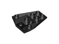 LEGO part Brick Wedged, Sloped Inverted 4 x 4 Triple [4 Connections between Front Studs] 13349
