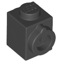 LEGO part Steen, Modificada 1 x 1 con Espiga en Lateral y Elemento Conductivo en Lado Opuesto (AppBrick) 15411