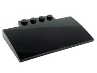 Pente, Courbe 5 x 8 x 2/3 avec 4 Tenons en noir, numéro de pièce LEGO 15625