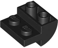 Pente, Courbée 2 x 2 Inversée en noir, numéro de pièce LEGO 1750