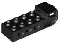 LEGO part Technic, Brick Modified 2 x 4 with Pin Holes and Flywheel Socket (Ninjago Airjitzu Flyer Handle) 18585