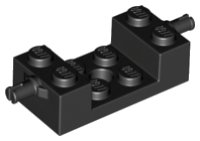 LEGO onderdeel Brick, Modified 2 x 4 with Wheels Holder with 2 x 2 Cutout and Hole 18892