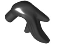 Minifigure, Plume Feather Ponytail, LEGO part number 22411