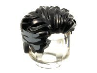 LEGO part Minifigure, Hair Swept Left Tousled with Slight Widow's Peak and Short Sideburns with Light Bluish Gray Streaks on Sides Pattern 23186pb01