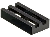 LEGO part Tile, Modified 1 x 2 Grille without Bottom Groove / Lip 2412A