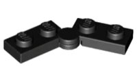 Hinge Plate 1 x 4 Swivel (2429 / 2430) en noir, numéro de pièce LEGO 2429c01