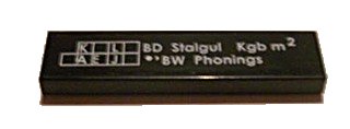 LEGO part Piastrella 1 x 4 con Motivo 'BD Stalgul Kgb m² BW Phonings' (Adesivo) - Set 7898 (2431pb0158L)