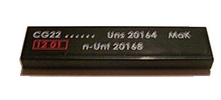 LEGO part Tile 1 x 4 with 'CG22 Uns 20164 MaK n-Unt 20168' Pattern (Sticker) - Set 7898 (2431pb0158R)