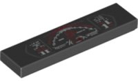 LEGO part Tile 1 x 4 with Lamborghini Dashboard Gauges Pattern 2431pb0635