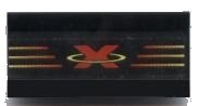 LEGO part Vehicle, Spoiler / Plow Blade 6 x 3 with Hinge with Red and Yellow Extreme Team Logo Pattern (Sticker) - Sets 2963 / 6568 / 6589 2440pb001