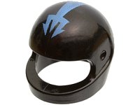 LEGO part Minifigure, Headgear Helmet Motorcycle (Standard) with Medium Blue Trident Pattern (Aquaraiders II) 2446pb23