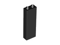 Mattone 1 x 2 x 5 - Blocked Open Studs or Hollow Studs in nero, numero pezzo LEGO 2454