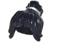 Minifigure, Hair Female Wavy Ponytail with Long Bangs with Silver Band Pattern, numero pezzo LEGO 25405pb01