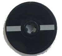 LEGO part Technic, Disk 3 x 3 with Light Bluish Gray Bars Pattern (Sticker) - Set 75087 2723pb057