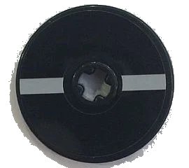 LEGO onderdeel Technic, Disk 3 x 3 with Light Bluish Gray Bars Pattern (Sticker) - Set 75087 (2723pb057)