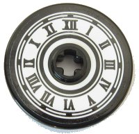 LEGO part Technic, Disk 3 x 3 with HP King's Cross Clock Face with Roman Numerals Pattern (Sticker) - Set 75955 2723pb071