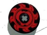 LEGO part Technic, Disque 3 x 3 avec Motif Lame de Scie Circulaire Rouge Côté Modèle Droit (Autocollant) - Set 70639 2723pb087R