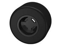 Ruota 8mm D. x 9mm per Slick, Foro Dentellato per Perno Supporto Ruote con Pneumatico Nero Slick Liscio Piccolo Largo (30027b / 30028) in nero, numero pezzo LEGO 30027bc01