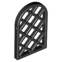 LEGO part Pane for Window 1 x 2 x 2 2/3 Lattice Diamond with Rounded Top 30046