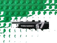LEGO part Brick 1 x 6 with 'FIRE GHOST' and '57' Pattern Model Right Side (Sticker) - Set 8165 3009pb160r
