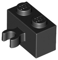 LEGO part Brick Special 1 x 2 with Vertical Clip [Open O Clip] 30237b