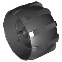 LEGO part Roue Plastique Dur Rayée 30324