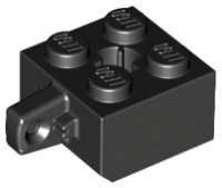 LEGO part Charnière Brique 2 x 2 Verrouillage avec 1 Doigt Vertical et Trou Axle 30389b