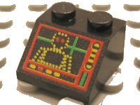 LEGO part Schräge 45 2 x 2 con Pattern Immagine Droide Spyrius 3039pb002