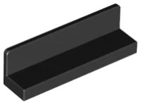 Panneau 1 x 4 x 1 en noir, numéro de pièce LEGO 30413