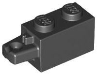 LEGO part Hinge Brick 1 x 2 Locking with 1 Finger Horizontal End 30541
