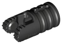 LEGO part Hinge Cylinder 1 x 2 Locking with 2 Fingers, 9 Teeth and Axle Hole on Ends with Slots 30553
