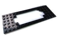 LEGO part Plate, Modified 6 x 16 with Motor Cutout Wide 3058b