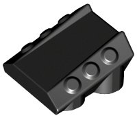 LEGO onderdeel Steen, Aangepast 2 x 2 Zonder Noppen, Schuin met 6 Zijkanten Zuigers Verhoogd 30603