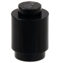 LEGO onderdeel Steen, Rond 1 x 1 - Massieve Nop, Onderste Lip 3062a