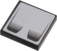LEGO onderdeel Tile 2 x 2 with Double Air Vent on Silver Background Pattern (Sticker) - Set 8647 3068pb0374