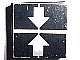 LEGO part Tile 2 x 2 with White Crossed Lines and Arrows Down, Up Pattern (Sticker) - Set 8094 3068pb0618