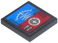 LEGO part Tile 2 x 2 with Flight Instruments and '1190' and '1210' Pattern (Sticker) - Set 42025 3068pb0692