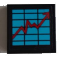 LEGO part Tile 2 x 2 with Stock Exchange Graph with Red Arrow Pattern (Sticker) - Set 60102 3068pb1658