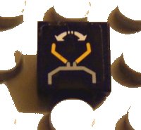 LEGO part Platte 1 x 1 mit Kran und Pfeilen Muster (Aufkleber) - Set 8479 3070pb041