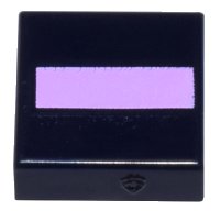 LEGO part Tile 1 x 1 with Bright Pink Line Pattern 3070pb345