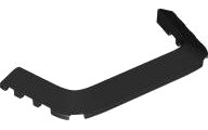 Biseau 10 x 4 x 2/3 Découpe (Aile) en noir, numéro de pièce LEGO 3166