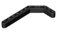 Technic, Liftarm, Modified Bent Thick 1 x 11.5 Double, número de pieza LEGO 32009
