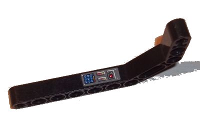 LEGO part Technic, Liftarm, Modified Bent Thick 1 x 11.5 Double with Blue Control Pad and Lights Pattern (Sticker) - Set 8229 (32009pb016R)