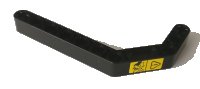 LEGO part Technic, Liftarm, Modified Bent Thick 1 x 11.5 Double with Yellow Danger Sign Pattern (Sticker) - Set 42082 32009pb033