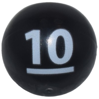 LEGO part Technic Ball Joint with White Number 10 and Underline Pattern (32474pb026)