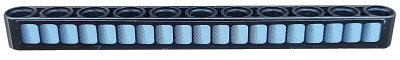 LEGO part Technic, Liftarm Thick 1 x 11 with Sand Blue Grille Pattern (Sticker) - Set 42002 (32525pb006)