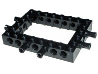 LEGO onderdeel Technic, Brick 6 x 8 Open Center with 2 Fixed Rotatable Friction Pins on 3 Sides 32532c01